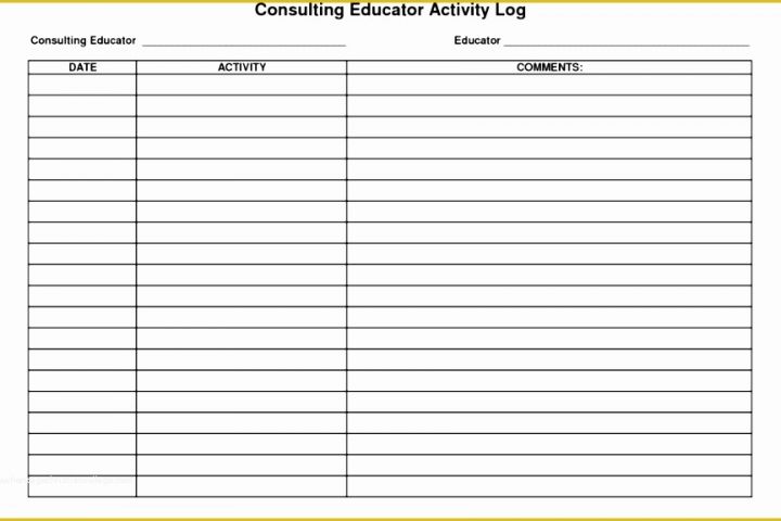 Free Daily Activity Log Template Of 8 Daily Activity Log Template for Panies