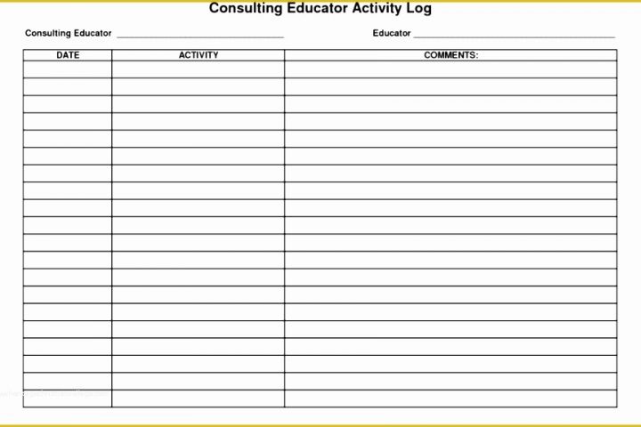 Free Daily Activity Log Template Of 8 Daily Activity Log Template for Panies