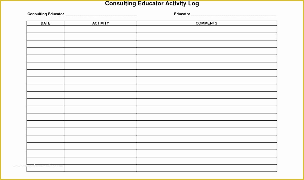 51 Free Daily Activity Log Template