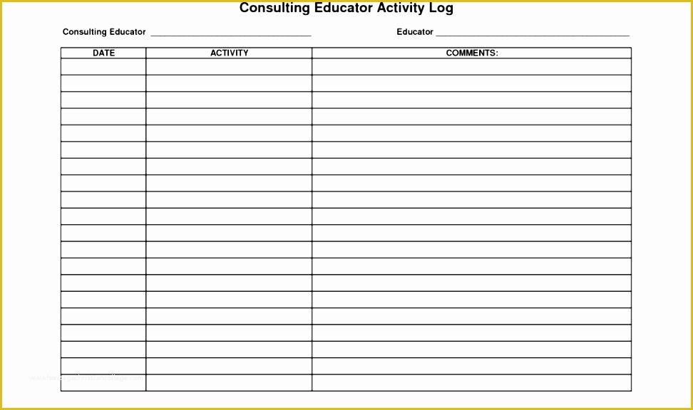 Free Daily Activity Log Template Of 8 Daily Activity Log Template for Panies