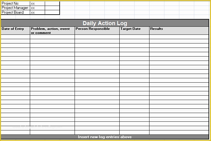 Free Daily Activity Log Template Of 8 Daily Activity Log Template