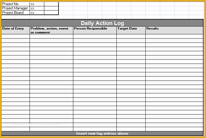 Free Daily Activity Log Template Of 8 Daily Work Log Templatereference Letters Words