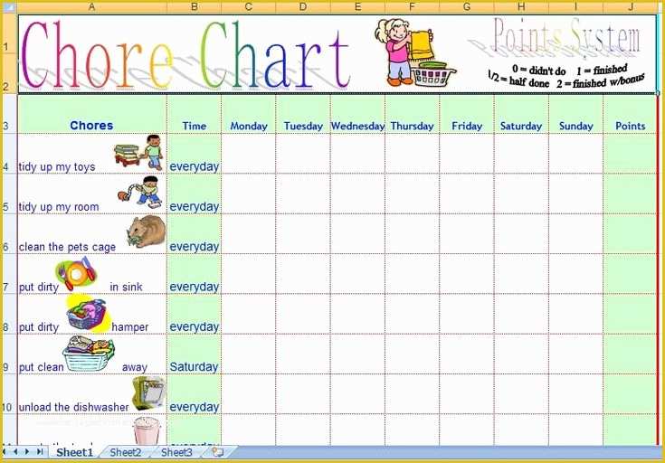 Free Daily Chore Chart Template Of 25 Best Family Chore Charts Ideas On Pinterest