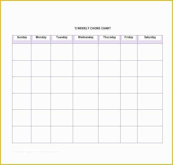 Free Daily Chore Chart Template Of Chore List Template – 10 Free Sample Example format