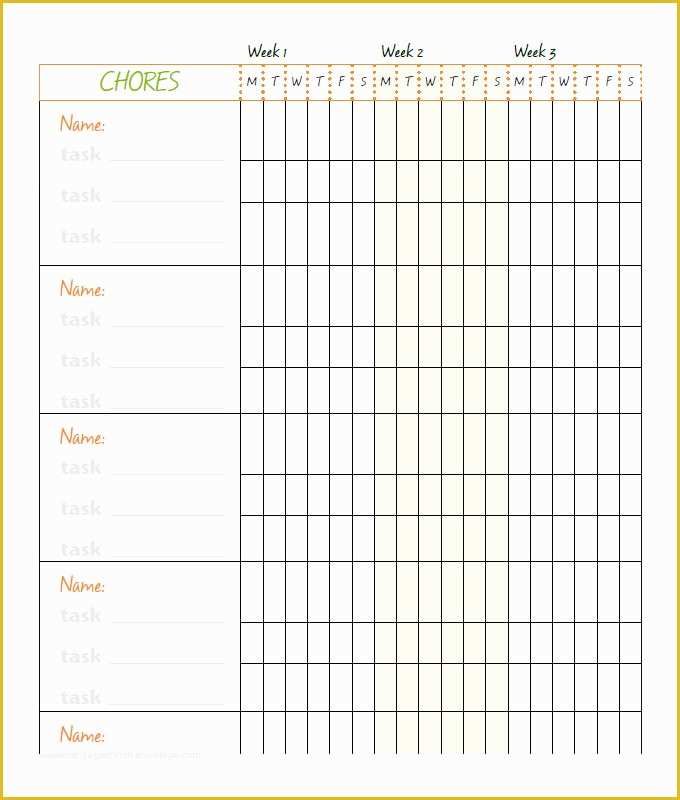 Free Daily Chore Chart Template Of Free Printable Daily Chore Chart Template Printable 360