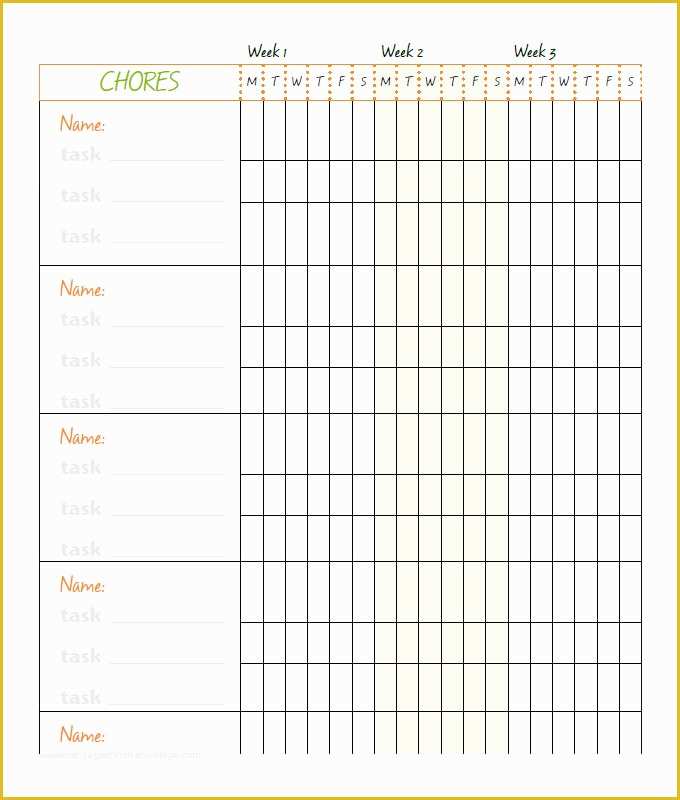 Free Daily Chore Chart Template Of Free Printable Daily Chore Chart Template Printable 360