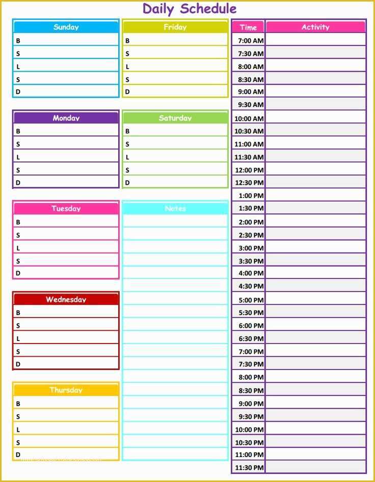 Free Daily Schedule Template Of 1 2 3 Neat & Tidy Daily Schedule Free Printable