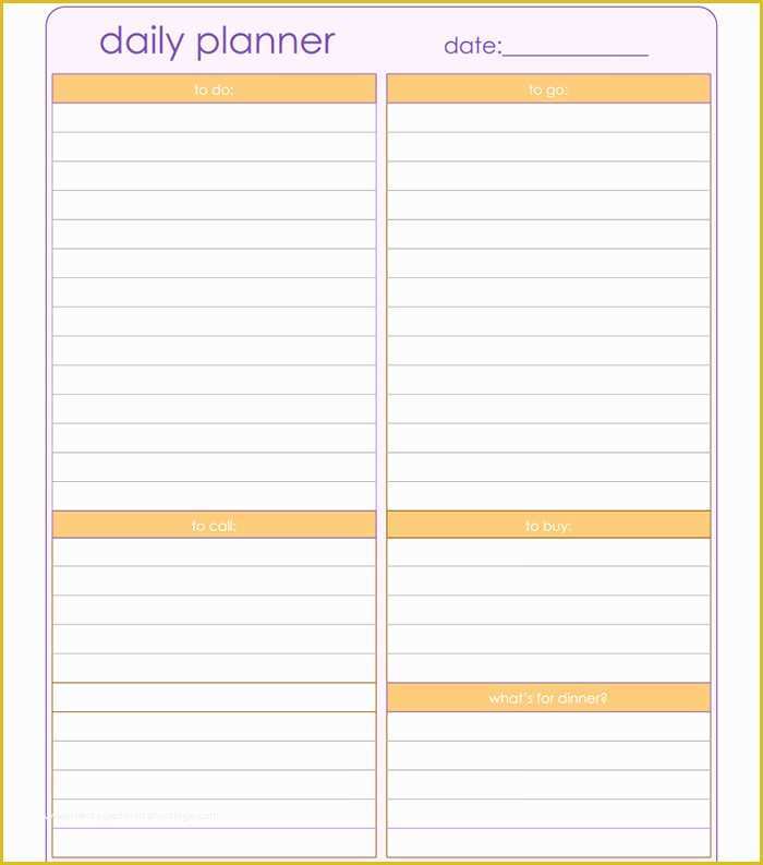 Free Daily Schedule Template Of 40 Best Daily Calendar Templates & Designs for 2015
