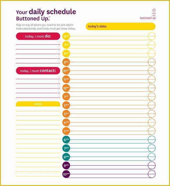 Free Daily Schedule Template Of Daily Schedule Template 37 Free Word Excel Pdf