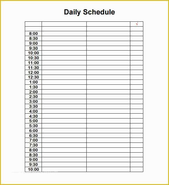 Free Daily Schedule Template Of Daily Schedule Template 37 Free Word Excel Pdf
