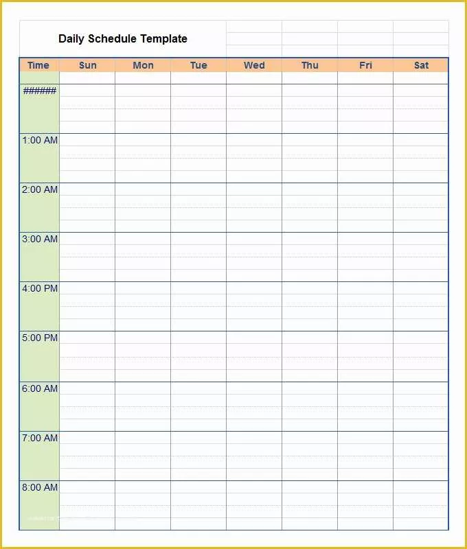 Free Daily Schedule Template Of Daily Schedule Template 37 Free Word Excel Pdf