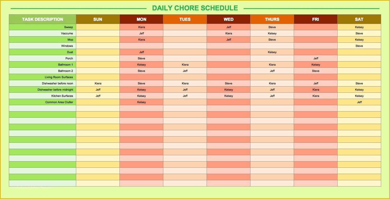 Free Daily Schedule Template Of Free Daily Schedule Templates for Excel Smartsheet