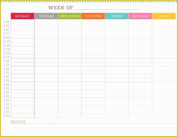 Free Daily Schedule Template Of Free Printable Weekly Schedule