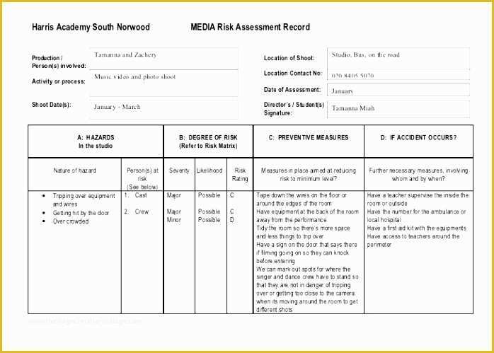 Free Dance Studio Business Plan Template Of 10 Privacy Impact assessment Template