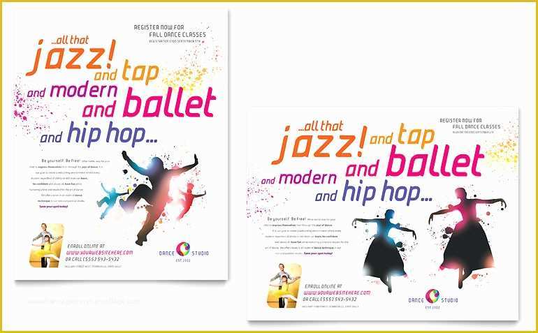 Free Dance Studio Business Plan Template Of Dance Studio Poster Template Word & Publisher