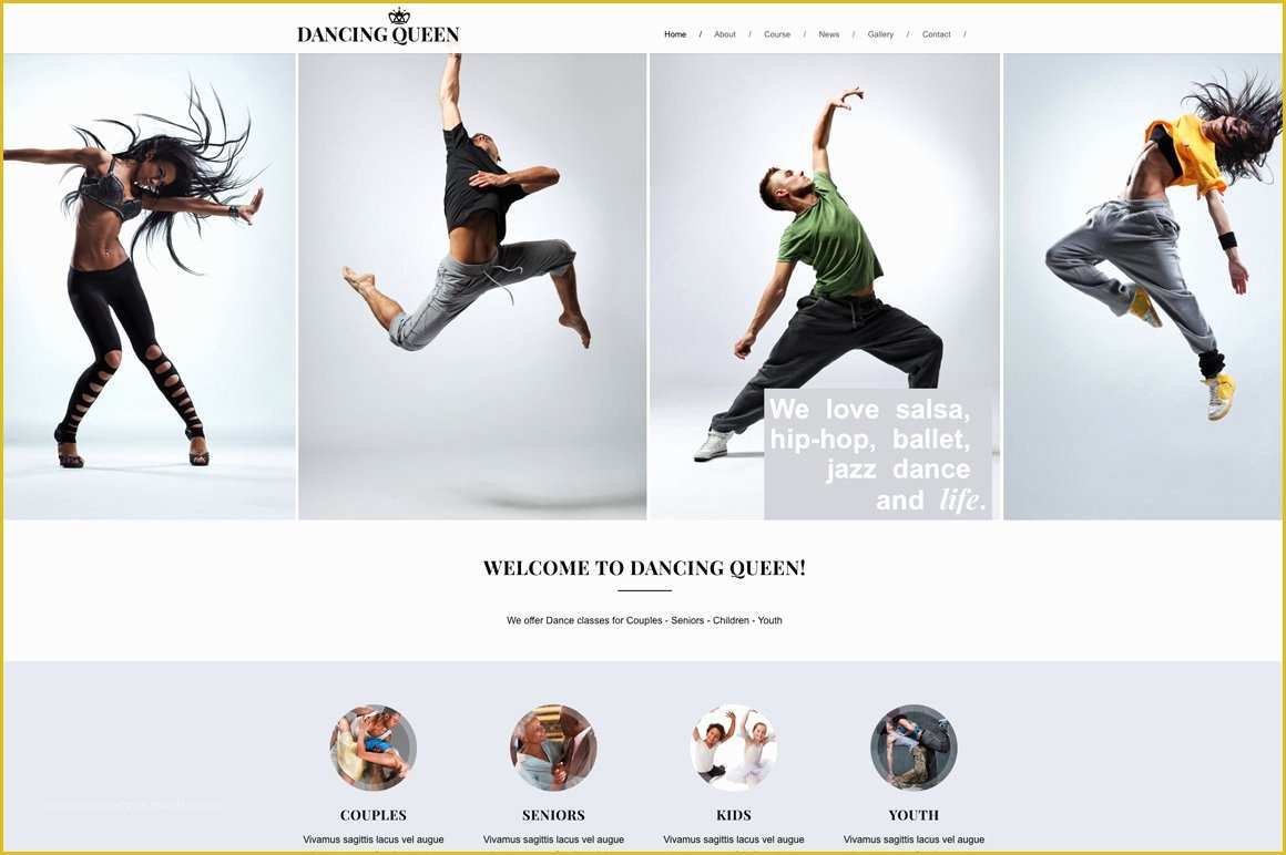 Free Dance Studio Business Plan Template Of Dancing Queen Dance &amp; Music Template Website Templates