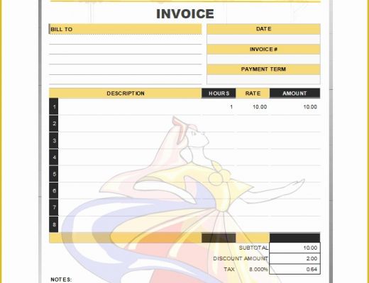 Free Dance Studio Business Plan Template Of Free Invoice Template for Hours Worked 20 Results Found
