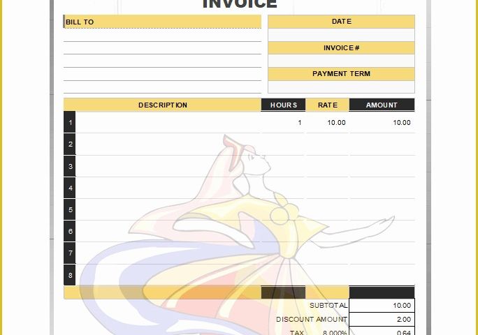 Free Dance Studio Business Plan Template Of Free Invoice Template for Hours Worked 20 Results Found