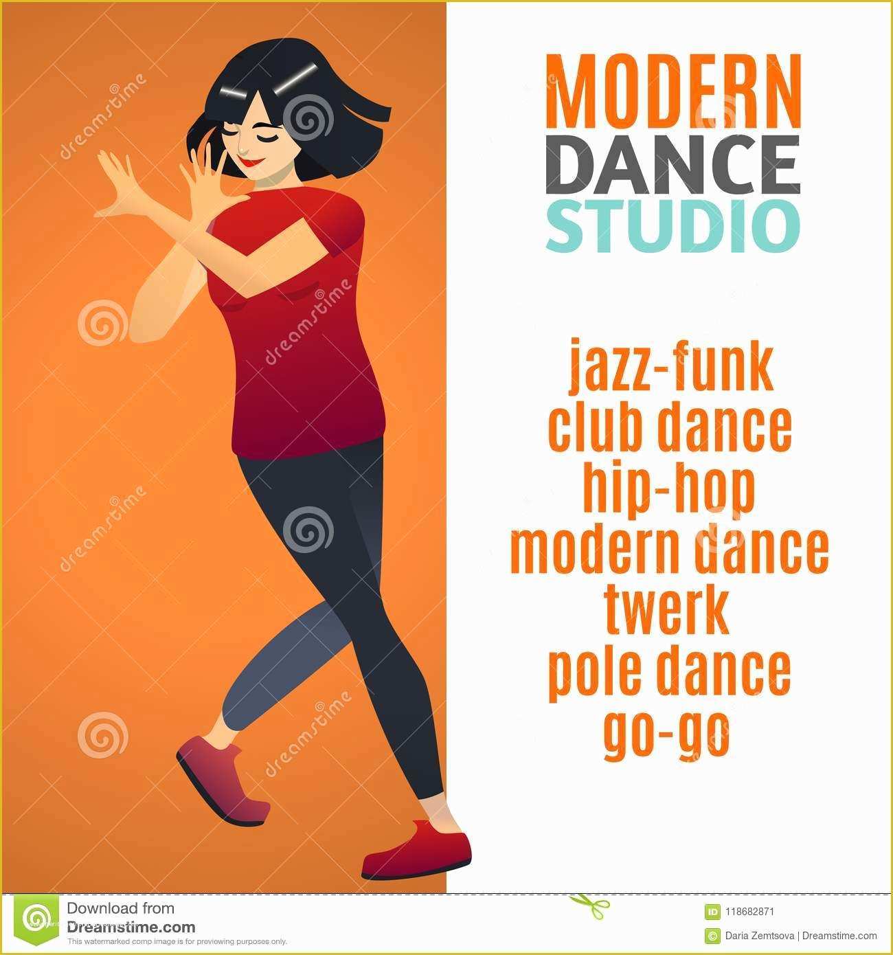 Free Dance Studio Business Plan Template Of Modern Dance Studio Template Stock Vector Illustration