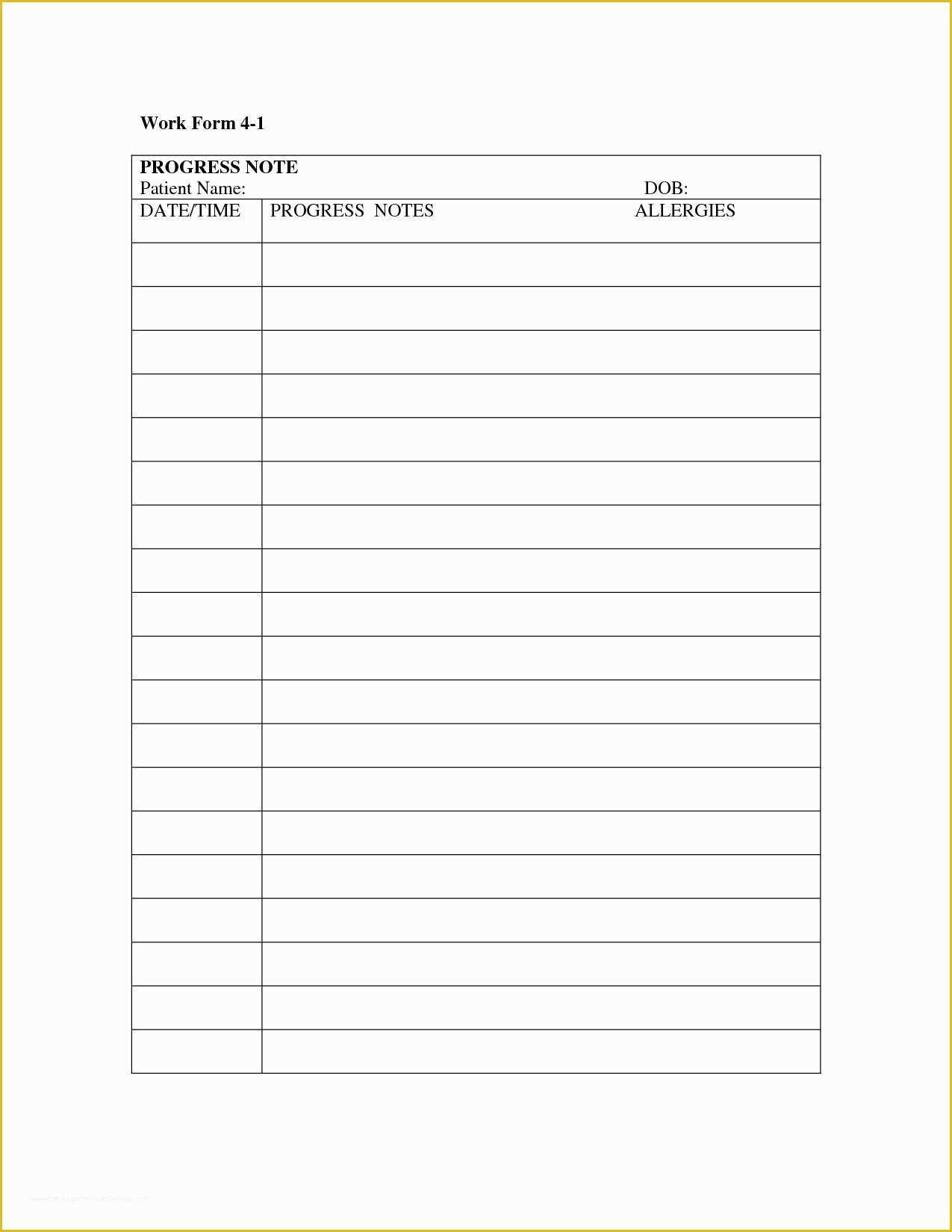 Free Dap Note Template Of astonishing S Dap Notes format