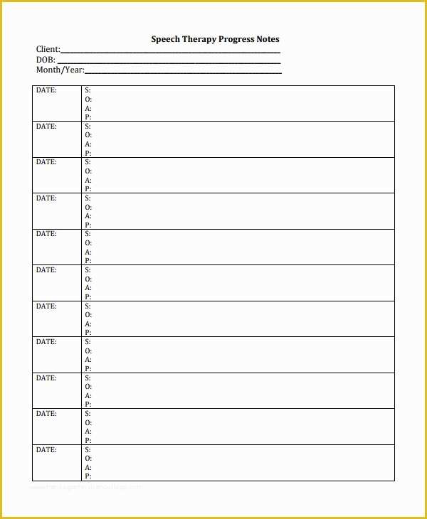 Free Dap Note Template Of Dap Note Template