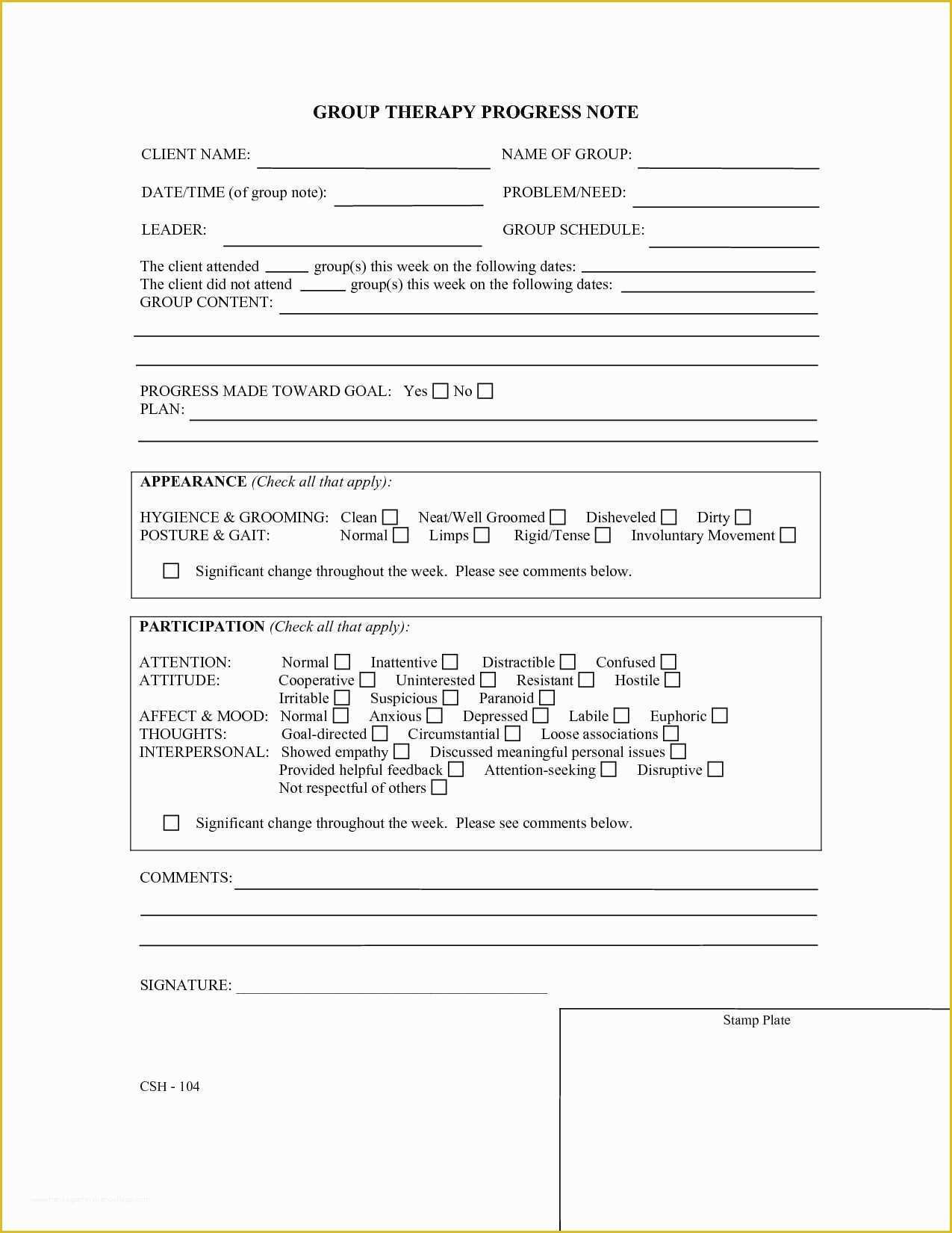 Free Dap Note Template Of New therapy Progress Notes Template Free