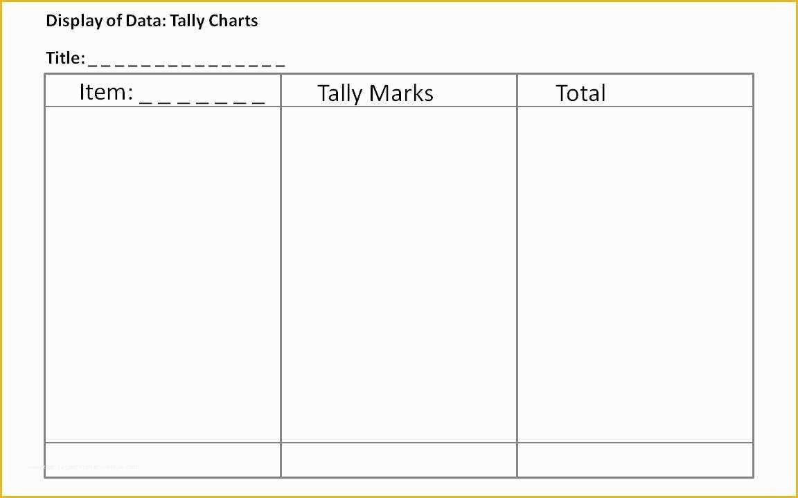 Free Data Chart Templates Of 10 Best Of Blank Tally Chart Printable Blank