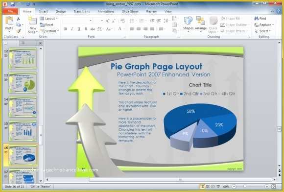 Free Data Chart Templates Of Animated Rising Arrows Powerpoint Template