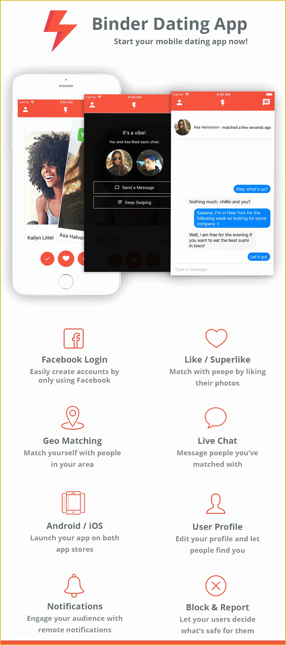 Free Dating App Template Of Binder React Native Dating App Template In social Media