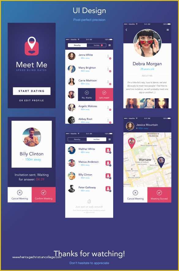 Free Dating App Template Of Dating App – 16 Psd Eps format Download