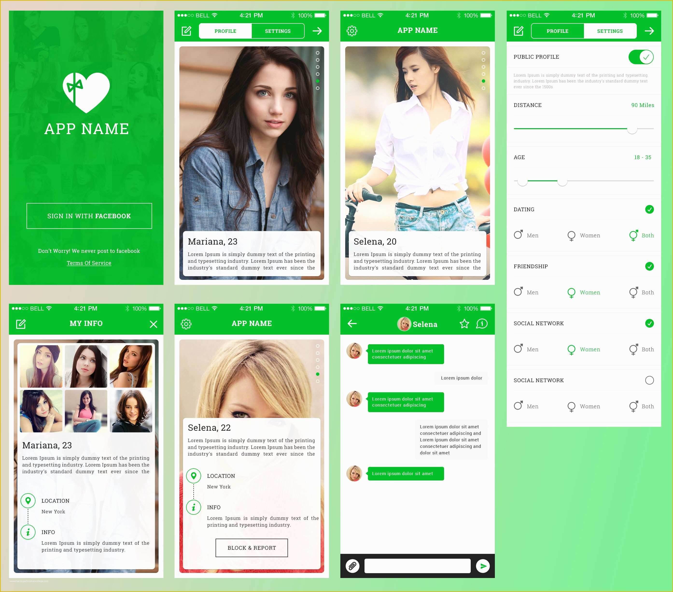 Free Dating App Template Of Dating App Ui Free Psd 72pxdesigns