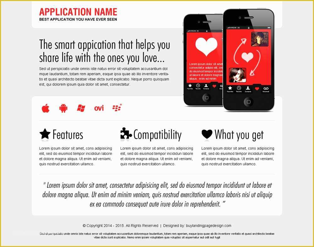 Free Dating App Template Of Dating Application App Landing Page 05