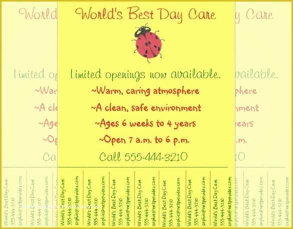 Free Daycare Flyer Templates Of 20 Daycare Flyer Templates Word Psd Ai Vector Eps