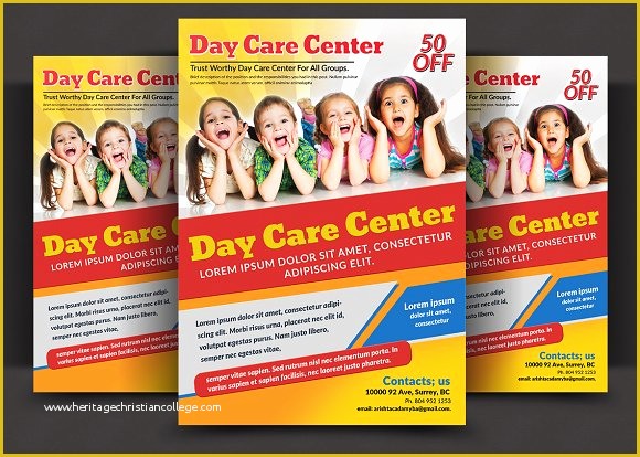 Free Daycare Flyer Templates Of 25 Beautiful Free & Paid Templates for Daycare Flyers