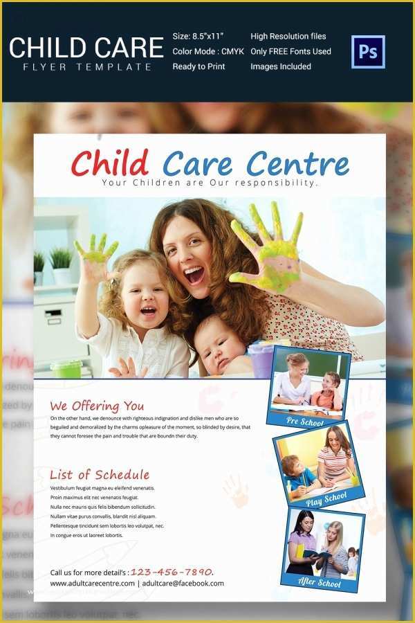 Free Daycare Flyer Templates Of Daycare Flyer Template 30 Free Psd Ai Vector Eps