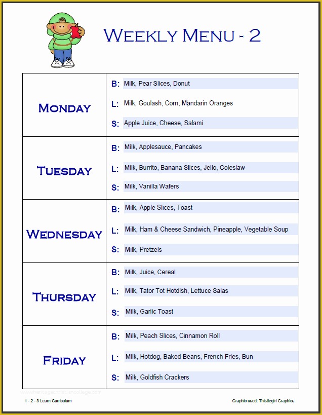 Free Daycare Templates Of 7 Best Of Printable Sample Day Care Menus Sample