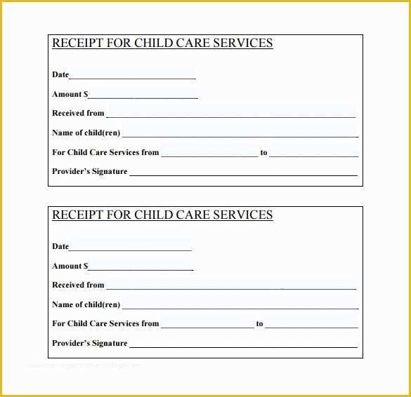 Free Daycare Templates Of Daycare Receipt Template – 12 Free Word Excel Pdf