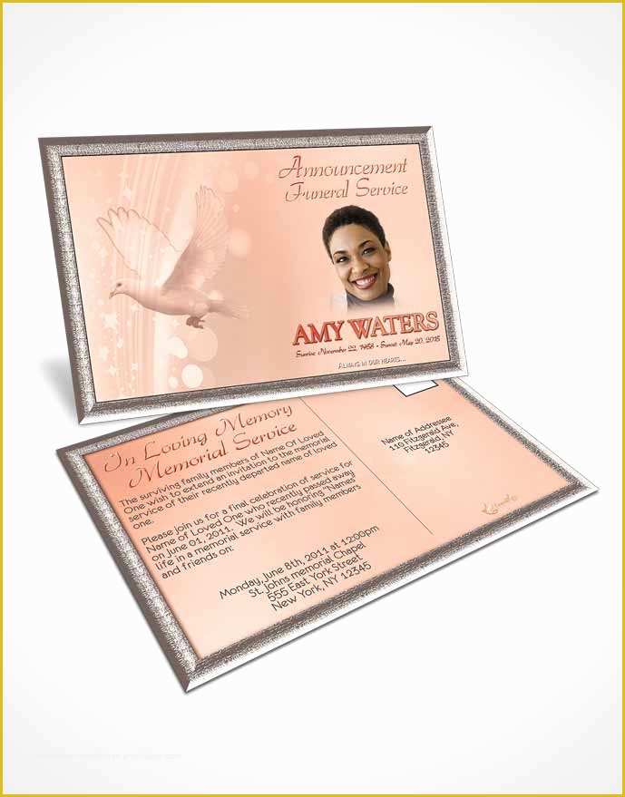 Free Death Announcement Card Templates Of Booklet Memorial Folder Free Spirit Ruby Desire