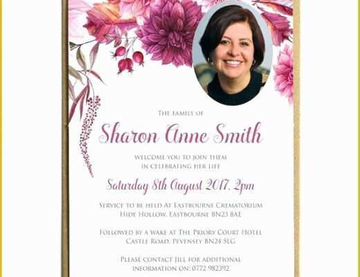 Free Death Announcement Card Templates Of Funeral Invitation Template Cards Announcement Free