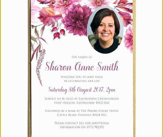 Free Death Announcement Card Templates Of Funeral Invitation Template Cards Announcement Free