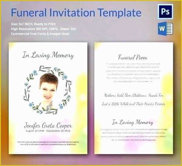 Free Death Announcement Card Templates Of Funeral Invite Templates – Larbi