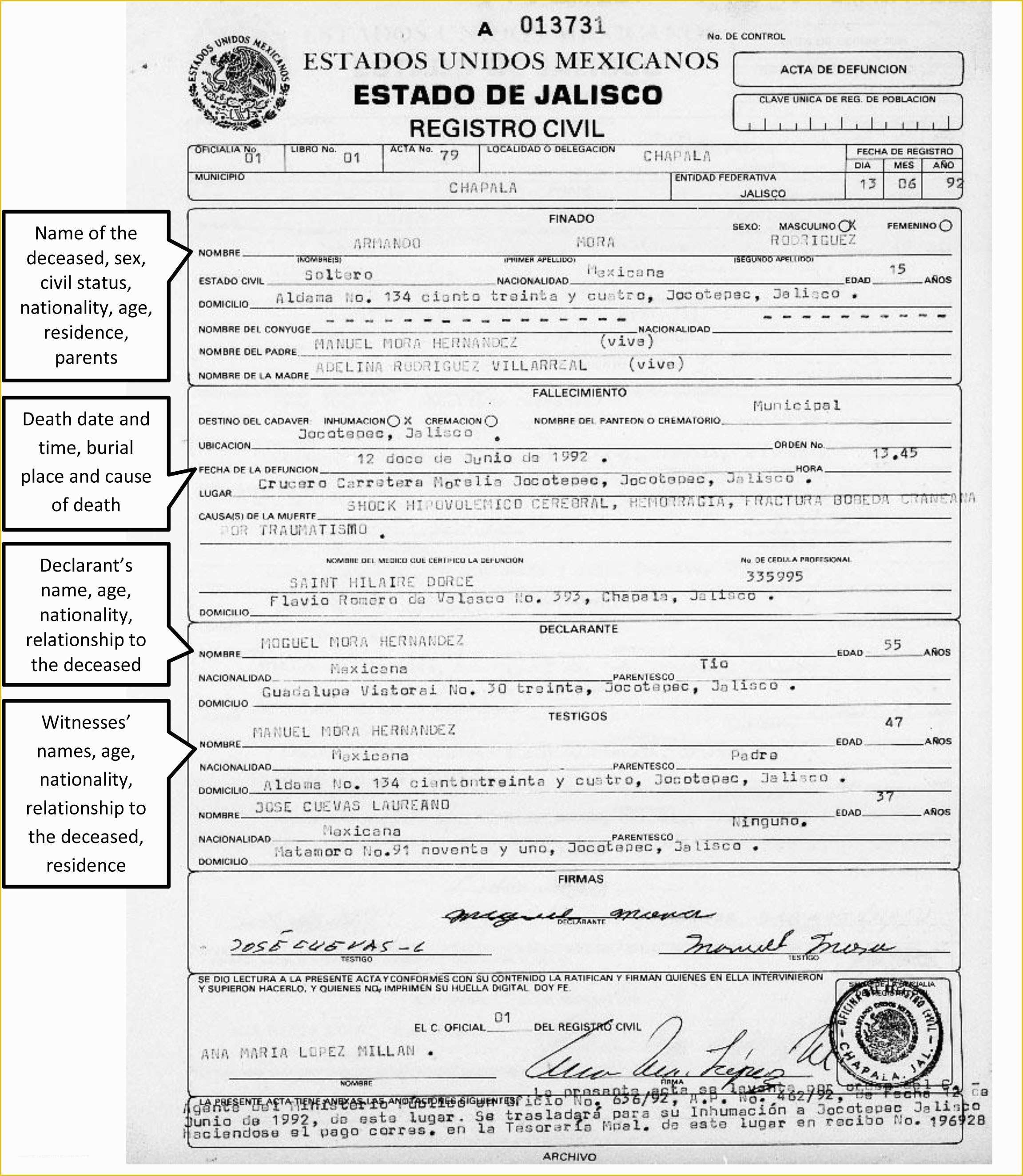 Free Death Certificate Translation Template Of 10 Best Of Mexican Marriage Certificate Translation