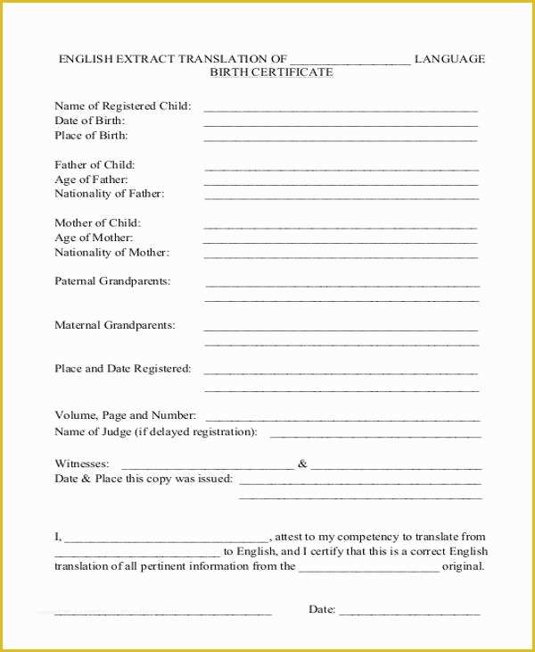 53 Free Death Certificate Translation Template