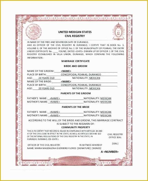 Free Death Certificate Translation Template Of Download Birth Certificate Translation Template Marriage