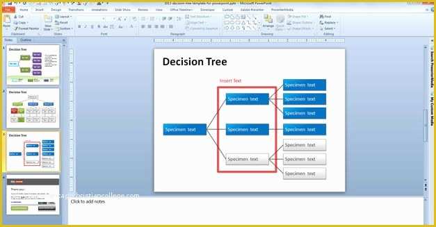 Free Decision Tree Template Of Decision Tree Template for Powerpoint
