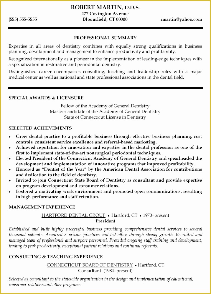 Free Dental Resume Templates Of Curriculum Vitae Basic Curriculum Vitae Dentist