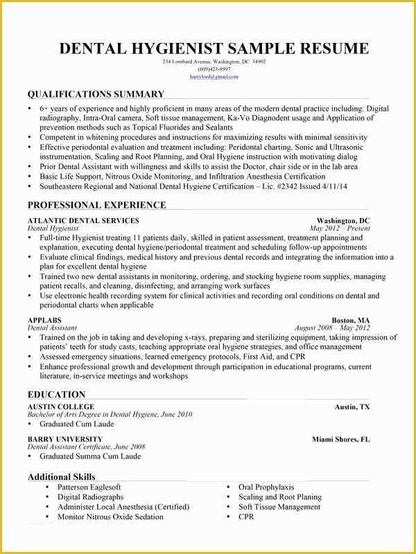 Free Dental Resume Templates Of Dental assistant Resume Template 7 Free Word Excel