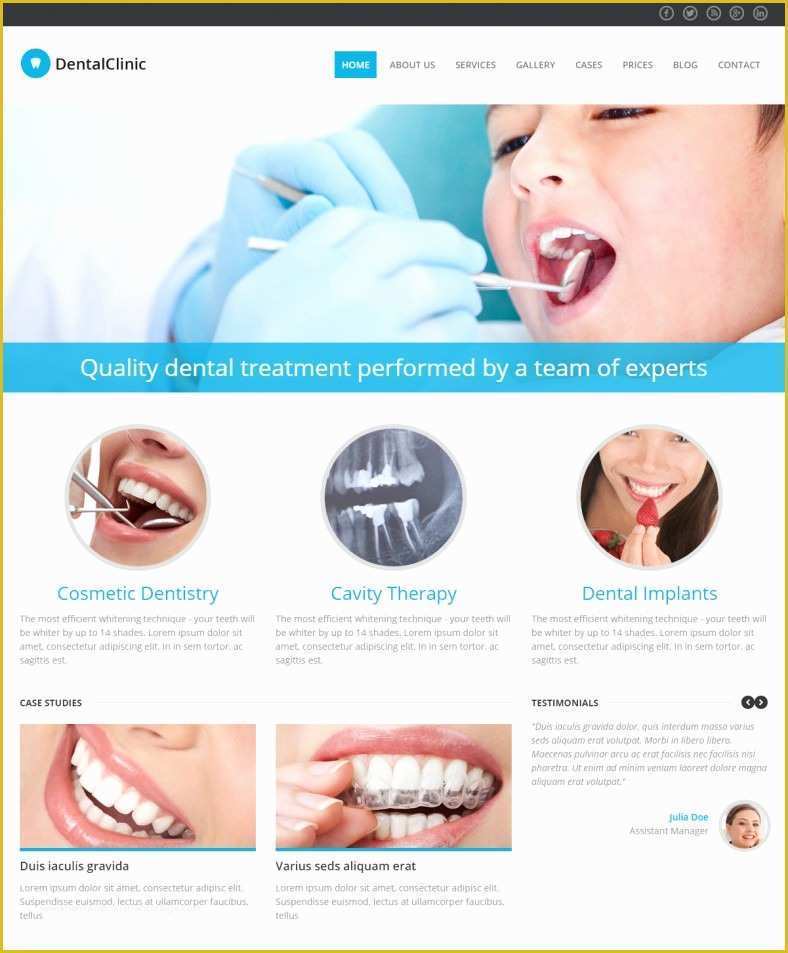 Free Dental Templates Of 10 Best Dentist Website Templates Free & Premium themes