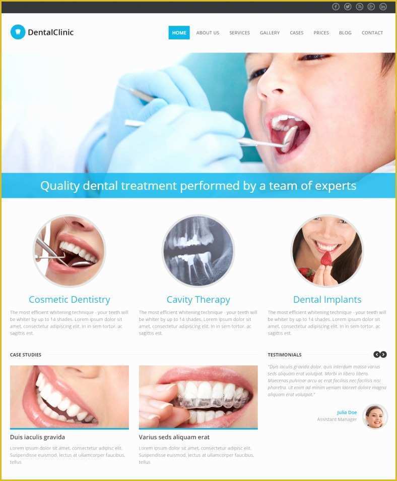 Free Dental Templates Of 10 Best Dentist Website Templates Free &amp; Premium themes