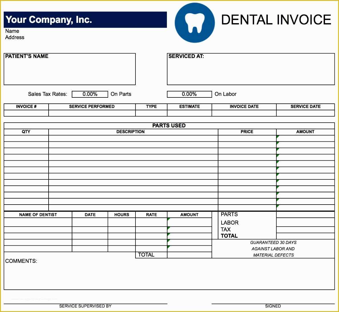 Free Dental Templates Of 12 Microsoft Excel Quote Template Exceltemplates